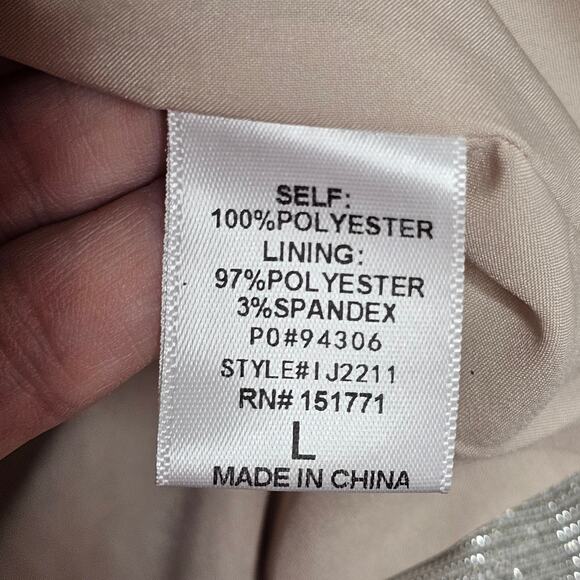 LELIS Magnifique Shine Glitter Blazer Size L Party Date Night Shimmer Disco Rave - Picture 6 of 9